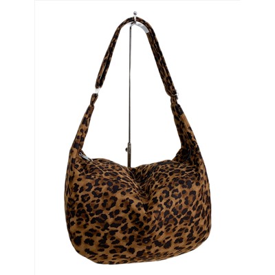 Женская сумка из искусственной замши, цвет леопард