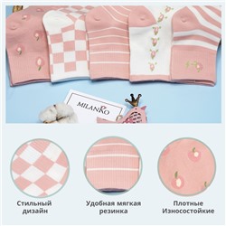 Женские носки из хлопка  ( Узор 5) MilanKo N-228