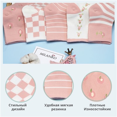 Женские носки из хлопка  ( Узор 5) MilanKo N-228