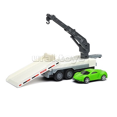 Машина "Кран эвакуатор" (свет, звук) в коробке