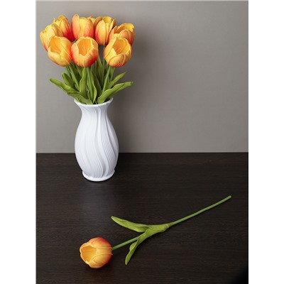 Цветок искусственный Тюльпан 32 см желто-оранжевые / GR-058 /уп 10/100/1200/латекс