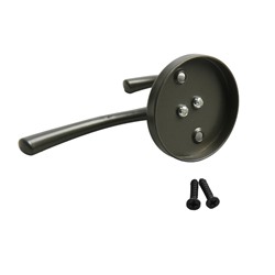 Крючок мебельный CAPPIO SIMPLE, двухрожковый, цвет графит, 4 шт.