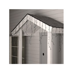 Гирлянда «Бахрома» 4×0.6 м, IP44, тёмная нить, 180 LED, свечение красное, 8 режимов, 220 В