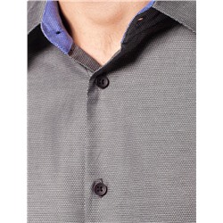 Рубашка мужская с контрастными внутренними элементами из фактурного хлопка  с ПЭ