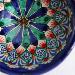 Пиала узбекская Риштанская Керамика «Узоры», 120 мл, d=9.5 см, МИКС