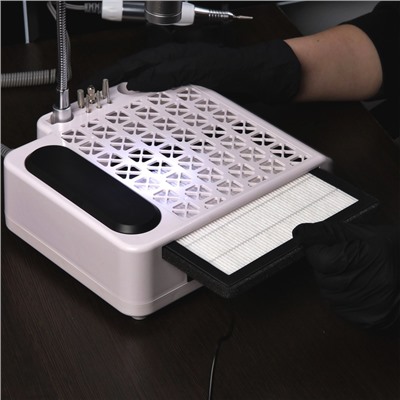 УЦЕНКА Аппарат для маникюра и педикюра Windigo LMH-04, 80 Вт, 35000 об/мин, лампа, ручка, белый 97