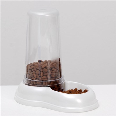 Автопоилка/автокормушка 0.6 л, белая перламутр