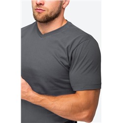 Мужская хлопковая футболка с V-вырезом Happyfox