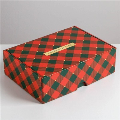 Коробка подарочная новогодняя складная «Волшебного Нового года», 30.5×22×9.5 см