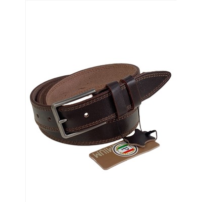 Ремень мужской из натуральной кожи, цвет шоколад