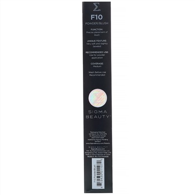 Sigma, F10 Powder/Blush, кисть для пудры и румян, 1 шт.