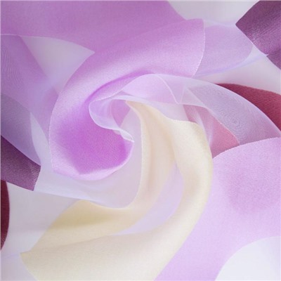 Тюль «Этель. Калейдоскоп», лиловый, 140×250 см, без утяжелителя