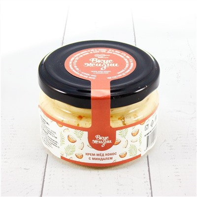 Крем-мёд кокос с миндалем Вкус Жизни New 110 гр. шайба