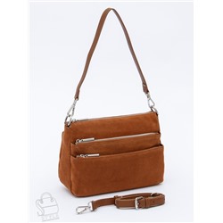 Сумка женская кожаная 8269PEF brown Polina&Eiterou
