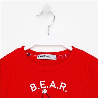 Пижама новогодняя детская KAFTAN «Bear» размер 30 (98-104)