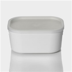 Контейнер для хранения с крышкой LaDom «Лёгкость», 17.8×12.7×8.4 см, белый