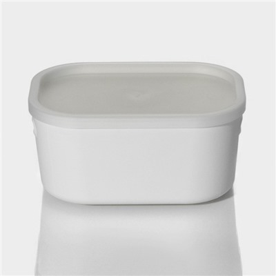 Контейнер для хранения с крышкой LaDom «Лёгкость», 17.8×12.7×8.4 см, белый