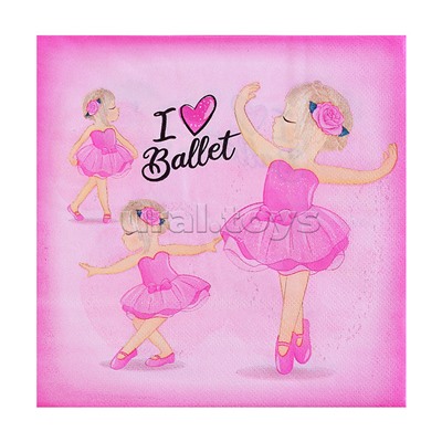 Набор посуды одноразовой "Балерина" салфетки (20 шт)