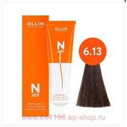 OLLIN "N-JOY" 6/13 – темно-русый пепельно-золотистый, перманентная крем-краска для волос 100мл