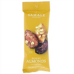 Sahale Snacks, Глазированная смесь, миндаль в меде, 9 пакетиков, 1,5 унции (42,5 г) каждый