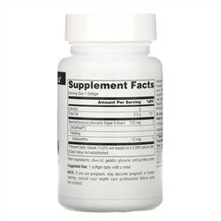 Source Naturals, астаксантин, 12 мг, 60 мягких таблеток
