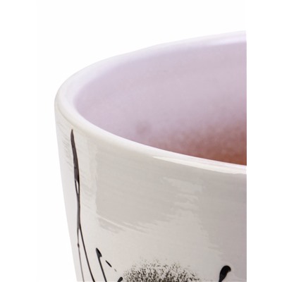 Горшок для цветов «Птички», керамика, с поддоном, набор 4 шт.: 400 мл, 1 л, 2.5 л, 5 л