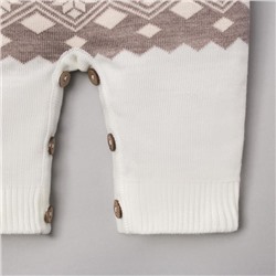 Комбинезон детский вязаный «Крошка Я. Снежинка», рост 86-92 см