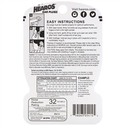 Hearos, Ear Plugs, Ultimate Softness, High, NRR 32, 6 Pair