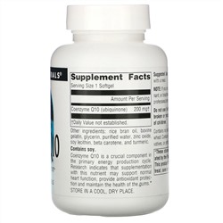 Source Naturals, коэнзим Q10, 200 мг, 60 мягких таблеток