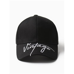 Кепка MINAKU «Винтаж», чёрная, размер 56-58