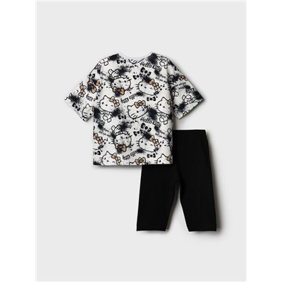 Комплект трикотажный для девочек: брюки (легинсы укороченные), фуфайка (футболка)