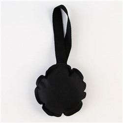 Игрушка-кусалка круглая с 1 ручкой, чёрная, 10×22 см