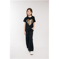 Футболка для девочки 51297 (Черный)