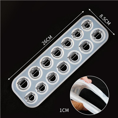 Молд силиконовый «Кольца», 14 форм колец