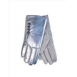 Перчатки осенние утепленные, цвет серебро