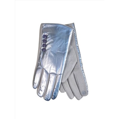 Перчатки осенние утепленные, цвет серебро