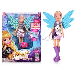 Шарнирная кукла  Winx Club "Magic reveal" Стелла с крыльями 3 шт., 24 см