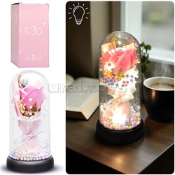 Светильник "Необыкновенная роза" в коробке (розовый)