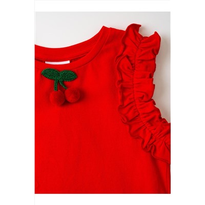 Комплект трикотажный для девочек: джемпер (футболка без рукавов), юбка-шорты PLAYTODAY, 1242845