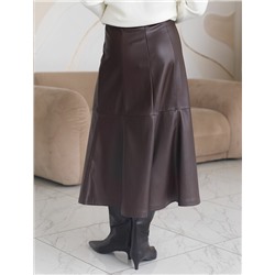 Расклешенная юбка из искусственной кожи