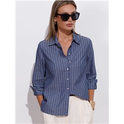 Блузка свободного силуэта в полоску из 100 % хлопка