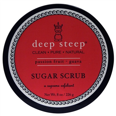 Deep Steep, Сахарный скраб, маракуйя и гуава, 8 унций (226 г)