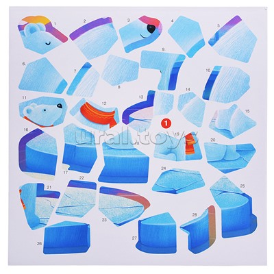 Аппликация наклейками по номерам. Мишки. Лисички. Олени