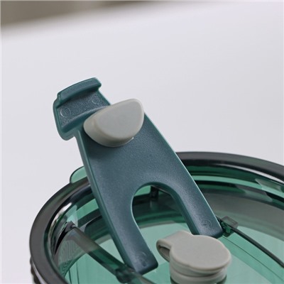 Стакан «Вино Верде», 350 мл, с крышкой и трубочкой, стекло, зелёный