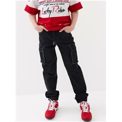 Брюки текстильные джинсовые для мальчиков