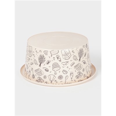 Таз хозяйственный «Русская банька», круглый, пластик, 10 л, бежевый