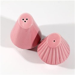 Солонка и перечница «Геометрия», 14.5×10.8 см, розовые