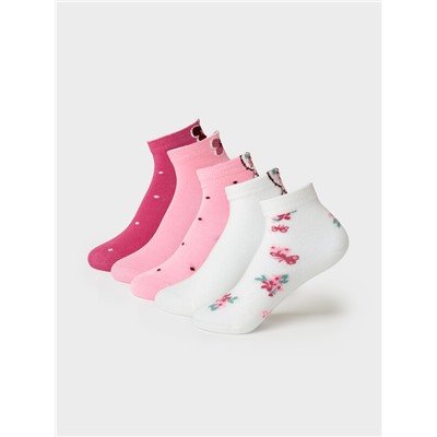 Носки детские трикотажные для девочек, 5 пар в комплекте