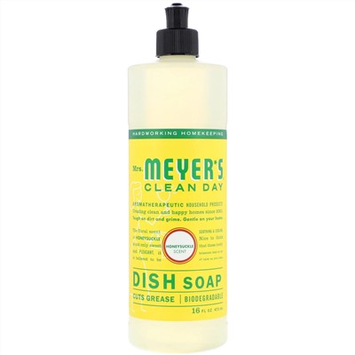 Mrs. Meyers Clean Day, Dish Soap, Honeysuckle Scent, 16 fl oz (473 ml)