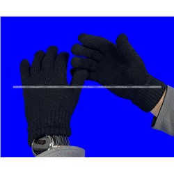 Перчатки мужские зимние толстые двойные ЧЕРНЫЕ арт. А-8